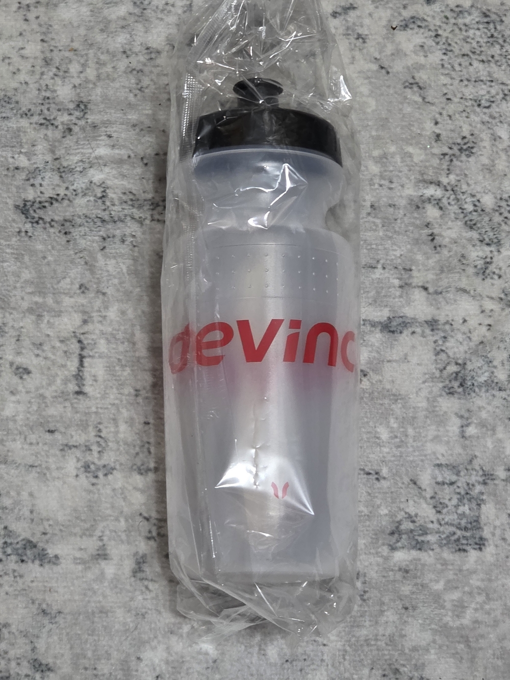 Devinci Red Logo Clear Sports Water Bottle